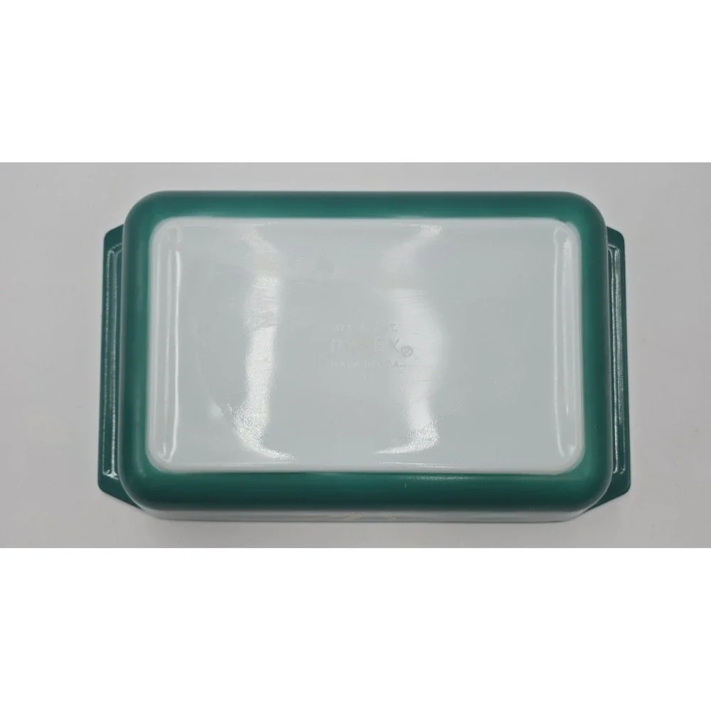 VTG Promotional Pyrex 2 Qt Green Wheat Space Saver Casserole Dish 575B Farmhouse